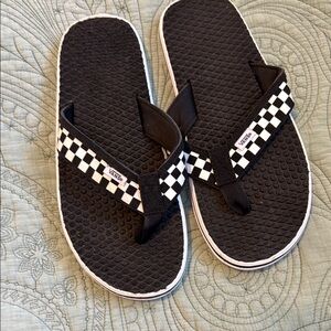 Vans Black and White Checkered Sandals